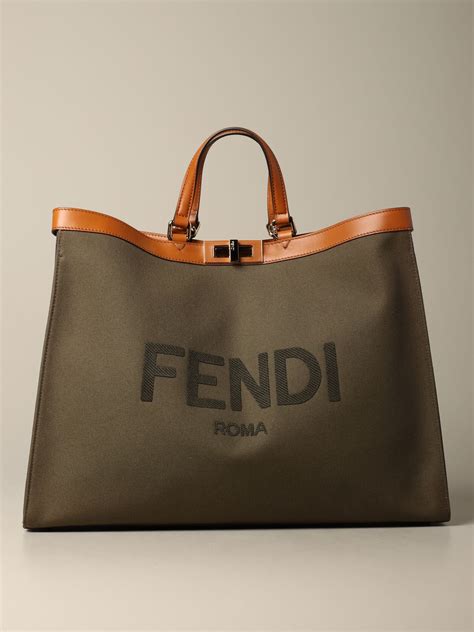 fendi canvas shopper|Fendi bag.